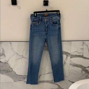 MOTHER Blue Ankle & Cropped Jeans The Tomcat